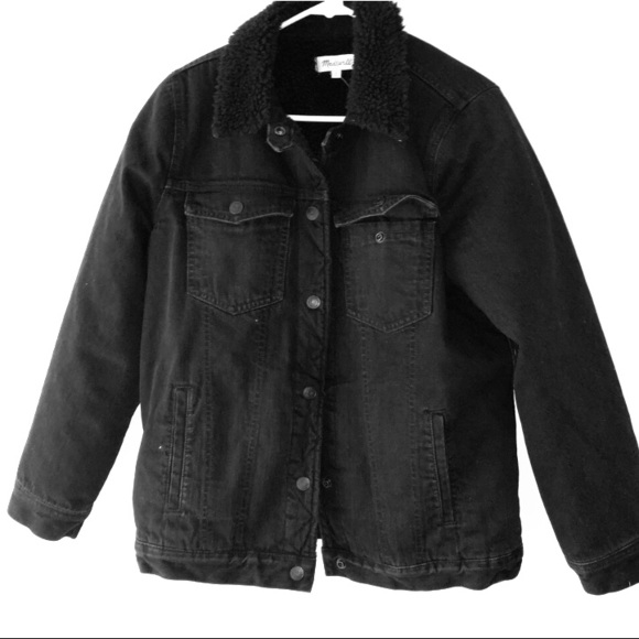 oversized black sherpa jacket